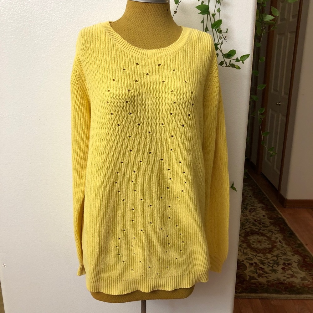 Janina Women's yellow sweater.
